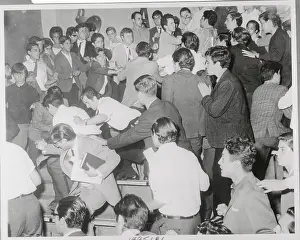 View of Struggles During Robert F. Kennedy's Speech