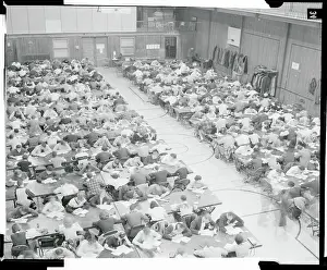 View of Students Taking Exams