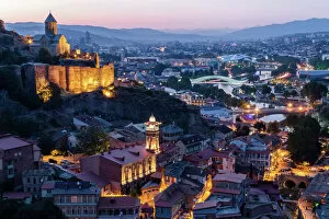 Images Dated 19th September 2015: View of Tbilisi (Georgia) at dusk
