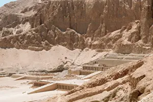 Pharaoh Prints: Side View of Temples of Hatshepsut