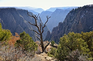 Mist Collection: View from Tomichi Point, South Rim, to Gunnison Valley, Black Canyon of the Gunnison National