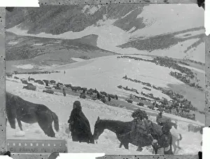 Persia Prints: View of Tribes Crossing Mountains in Persia