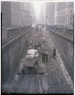 View of Trolley Tunnel Under Construction