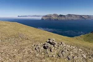 Faroe Islands Collection: View of Vagar and Streymoy, Mykines, Utoyggjar, Faroe Islands, Denmark