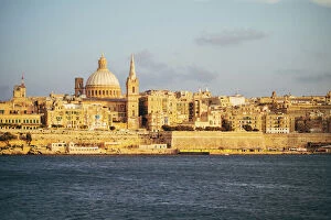 Harbor Collection: View of Valletta city (Malta) from the bay