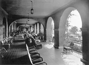 Petersburg Prints: View Of Veranda In Florida Hotel