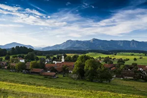 Images Dated 18th August 2014: View of the village of Aidling, Upper Bavaria, Bavaria, Germany