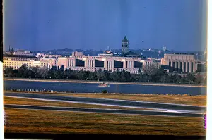 Tree Lined Prints: View of Washington, DC from Airport