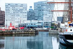 A view of the waterfront at Albert Dock (Salthouse Dock) at the Port of Liverpool
