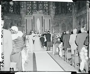 View of Wedding with Francis Cardinal Spellman