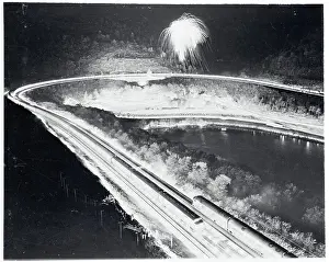 View of Winding Railroad Track