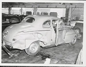 Palo Alto Prints: View of Wrecked Car