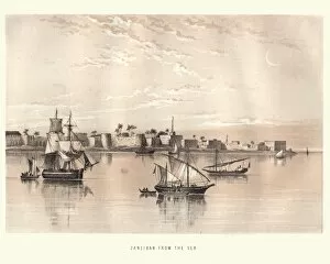 Images Dated 20th February 2018: View of Zanzibar City, 19th Century