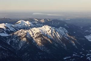 Images Dated 12th January 2012: View from Zugspitze Mountain over Kramerspitz Mountain in the Ammer Mountains
