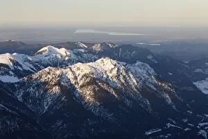 Werdenfelser Land Prints: View from Zugspitze Mountain over Kramerspitz Mountain in the Ammer Mountains