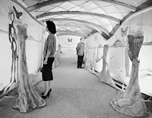 Viewers at Sculpture Site Created by Salvador Dali