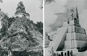 Two Views of Mayan Temple