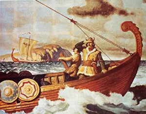 Atlantic Gallery: Viking Longship On The Water