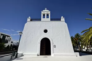 Images Dated 9th August 2014: Village church of San Isidro Labrador, Uga, La Geria, Lanzarote, Canary Islands, Spain