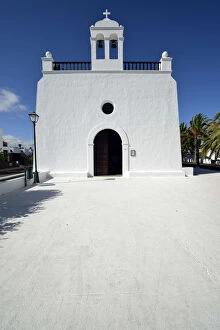 Images Dated 9th August 2014: Village church of San Isidro Labrador, Uga, La Geria, Lanzarote, Canary Islands, Spain