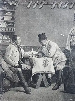 Administration Prints: A village judge in Transylvania listens to the testimony of a witness