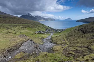 Images Dated 31st May 2013: Village of Kvivik, Streymoy, Faroe Islands, Denmark