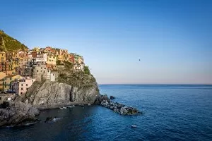 Images Dated 5th May 2016: The village of Manarola at the sunset, Liguria. Italy