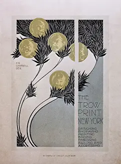 Artistic Prints: Vintage advertising poster for printmaking studio