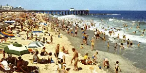 Vintage Beach Scene