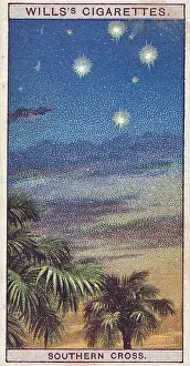 Vintage collectible tobacco card, Constellation Southern Cross, Wills Cigarettes, 1928