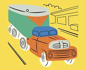 Freight Transportation Prints: Vintage Commercial Truck
