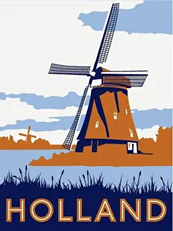Vintage Holland Travel Poster