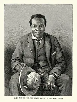 Vintage illustration of King Jaja of Opobo, 19th Century