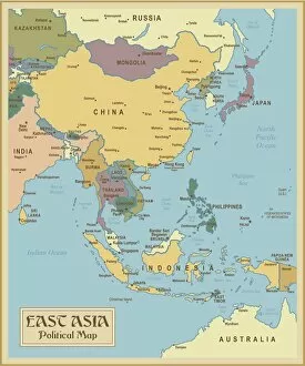 East Asia Collection: Vintage Map of East Asia
