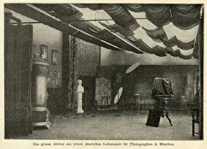 Vintage photography studio of the first German school for photographers in Munich