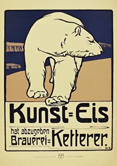 Delivery Prints: Vintage poster of polar bear walking