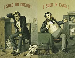 Human Likeness Prints: Vintage poster of successful and failed businessmen