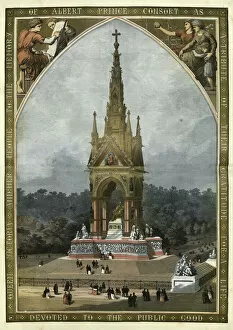 Prince Albert (1819-1861), The Royal Consort Gallery: Vintage print of the Albert Memorial, London, 1872