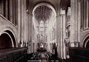 Time Captured: Vintage Art: Vintage print of Norwich Cathedral, view East, 1870s