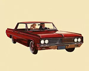 Vintage Car Illustrations Gallery: Vintage Red Car