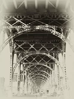 Architecture Collection: Vintage, sepia-toned rendition of a New York City landmark