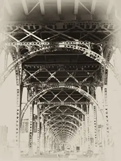 Vintage, sepia-toned rendition of a New York City landmark