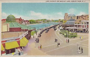 Vintage souvenir postcard, Asbury Park, New Jersey, ca 1930s