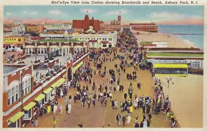 Vintage souvenir postcard, Asbury Park, New Jersey, ca 1930s