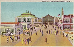 Vintage souvenir postcard, Asbury Park, New Jersey, ca 1930s