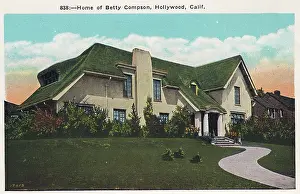 Vintage souvenir postcard, Betty Compson's Hollywood Home, Movie Star Homes series, ca 1923