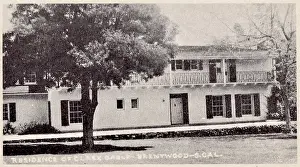 Vintage souvenir postcard, Clark Gable's Home, Hollywood Homes series, ca 1938