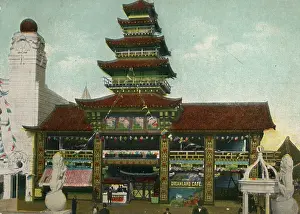 Time Captured: Vintage Art: Vintage souvenir postcard, Dreamland Cafe, Coney Island, 1907
