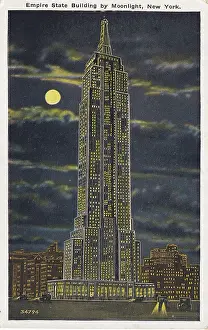 Vintage Empire State Building Print, New York City, 1932. Art