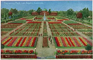 Vintage souvenir postcard, Exposition Park, Los Angeles, ca 1921